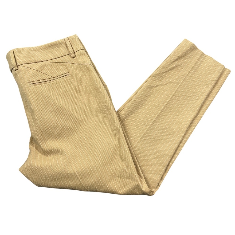 Piazza Sempione Kim 48 (12) Beige Stripe Straight Leg Cotton Blend Pockets